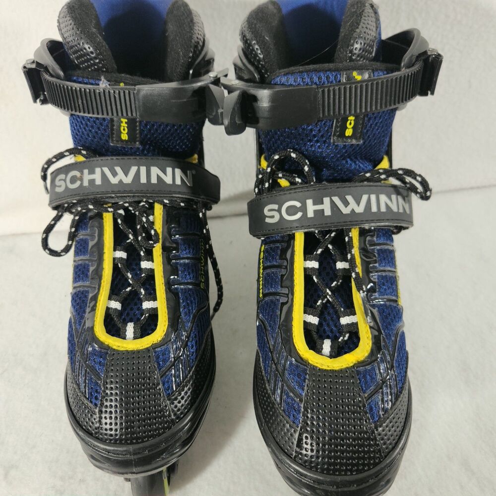 Schwinn ABEC-5 Inline Skates Blue Roller Blades Youth Adjustable Sz 5 To 8 CS
